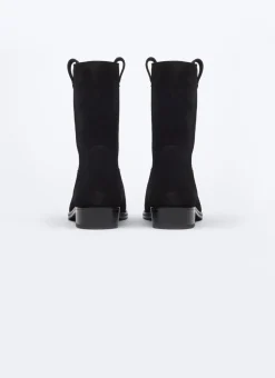 Fursac Split Leather Camargue Style Boots Black Best