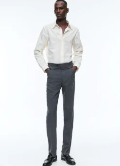 Fursac Striped Shirt With Swallow Collar White - Yellow Stripes Sale