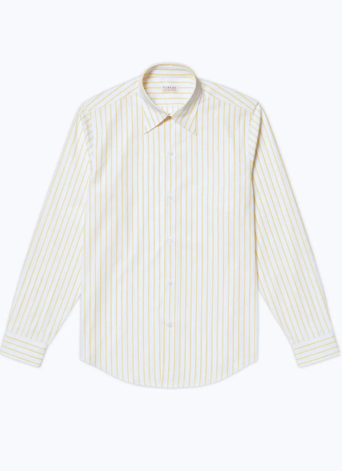 Fursac Striped Shirt With Swallow Collar White - Yellow Stripes Sale