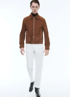 Fursac Suede Jacket Camel Brown Cheap
