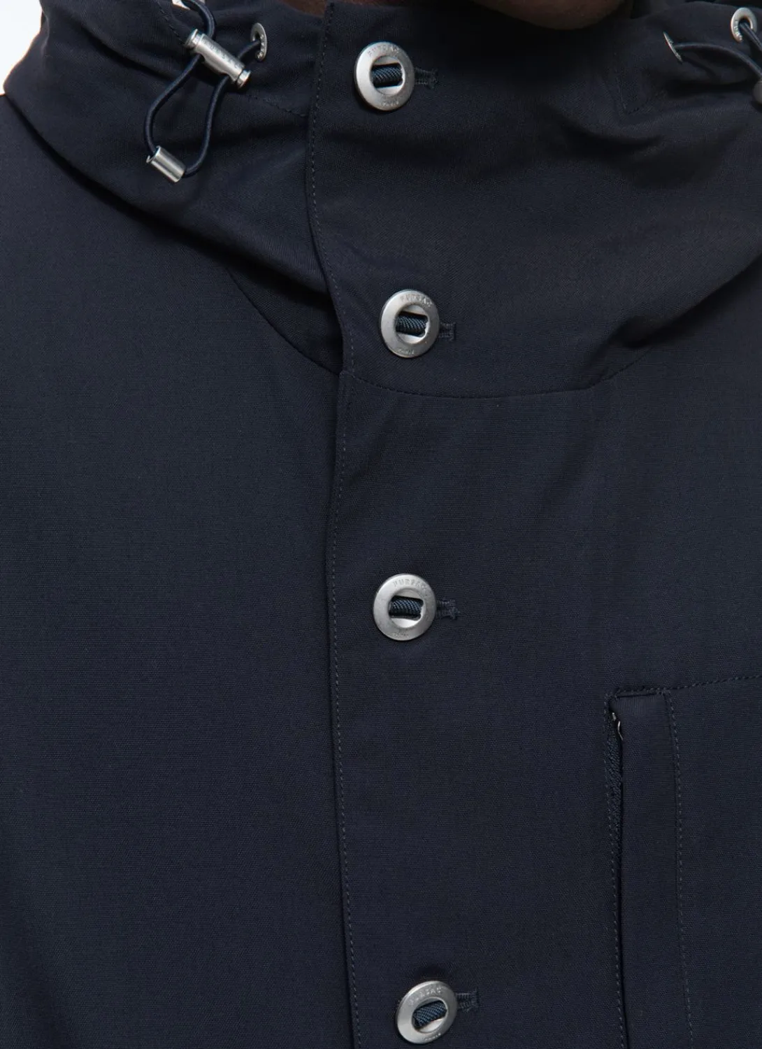 Fursac Technical Canvas Nautical Parka Navy Blue Hot