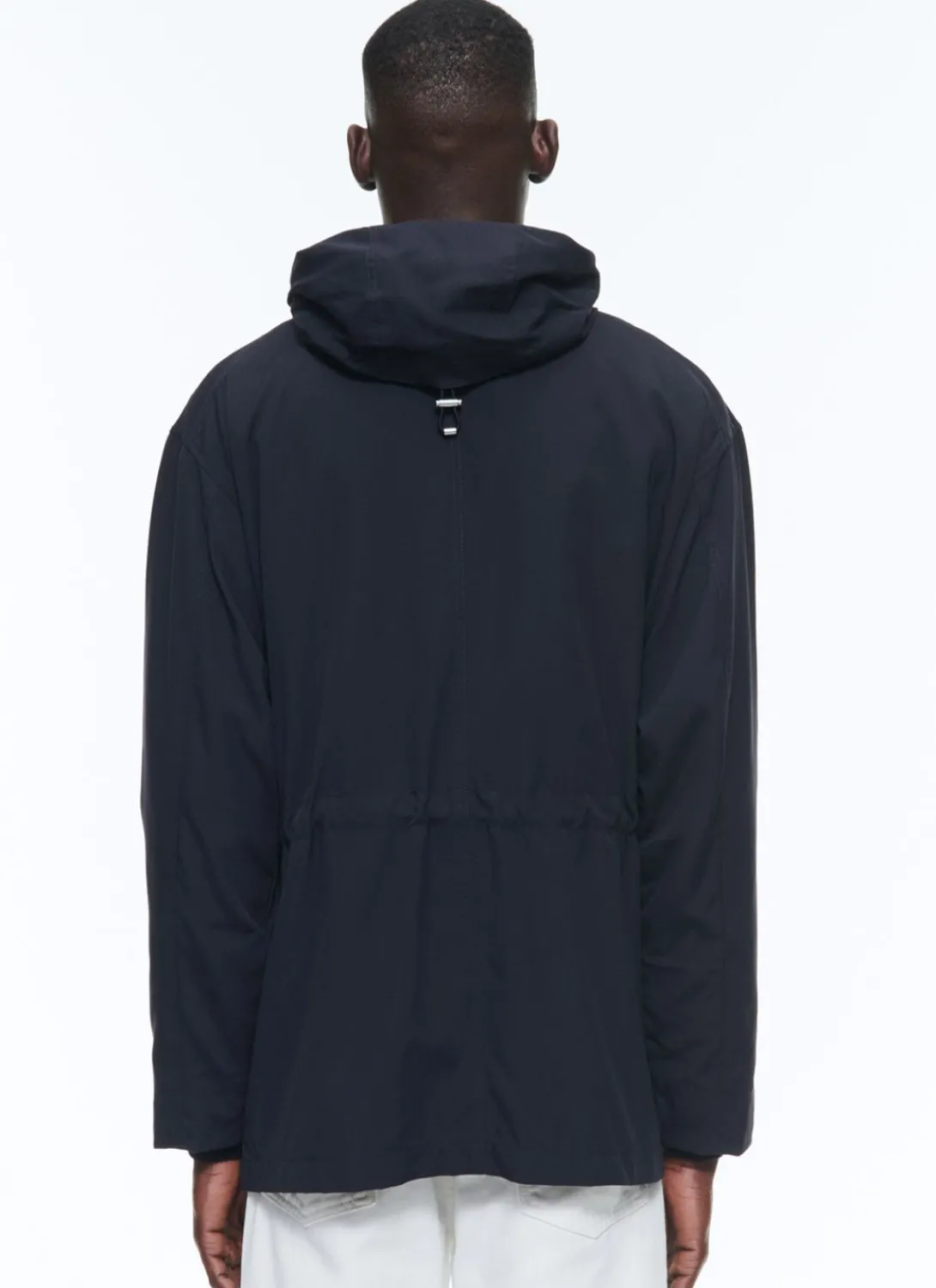 Fursac Technical Canvas Nautical Parka Navy Blue Hot