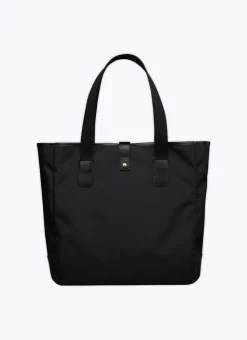 Fursac Technical Fabric And Leather Tote Bag Black Fashion