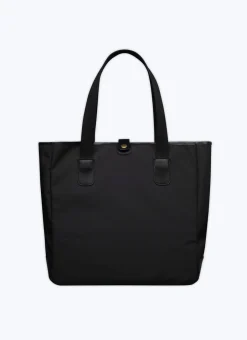 Fursac Technical Fabric And Leather Tote Bag Black Fashion
