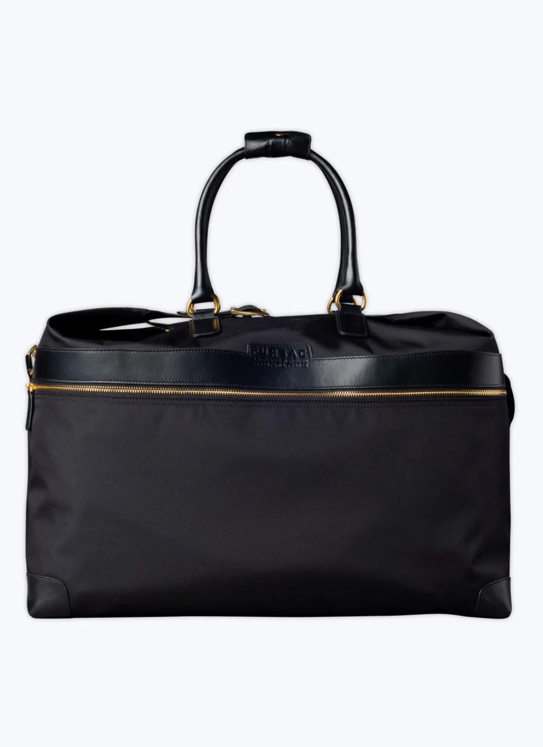 Fursac Technical Fabric And Leather Travel Bag Black New