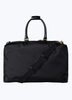 Fursac Technical Fabric And Leather Travel Bag Black New