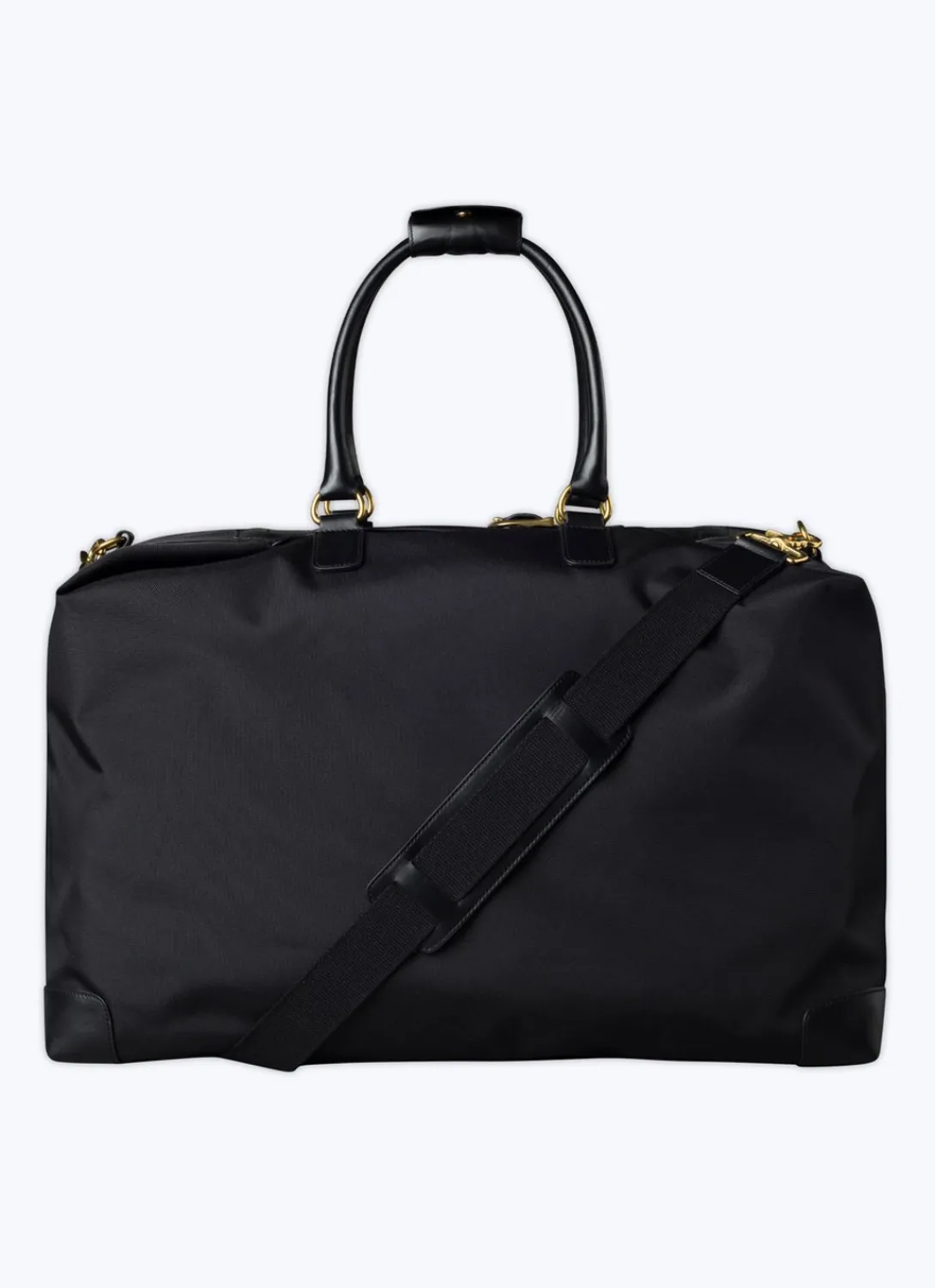 Fursac Technical Fabric And Leather Travel Bag Black New