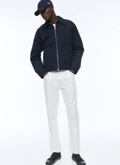Fursac Technical Fabric Quilted Jacket Navy Blue Cheap