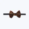 Fursac Velvet And Silk Bow Tie Brown - Paisley Print Store