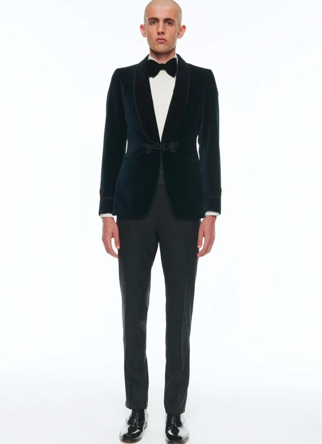 Fursac Velvet Tuxedo With Brandenburg Jacket Navy Blue Best