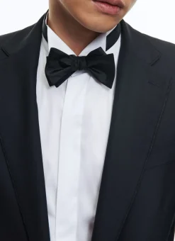 Fursac Virgin Wool Faille Fitted Tuxedo Navy Blue Discount