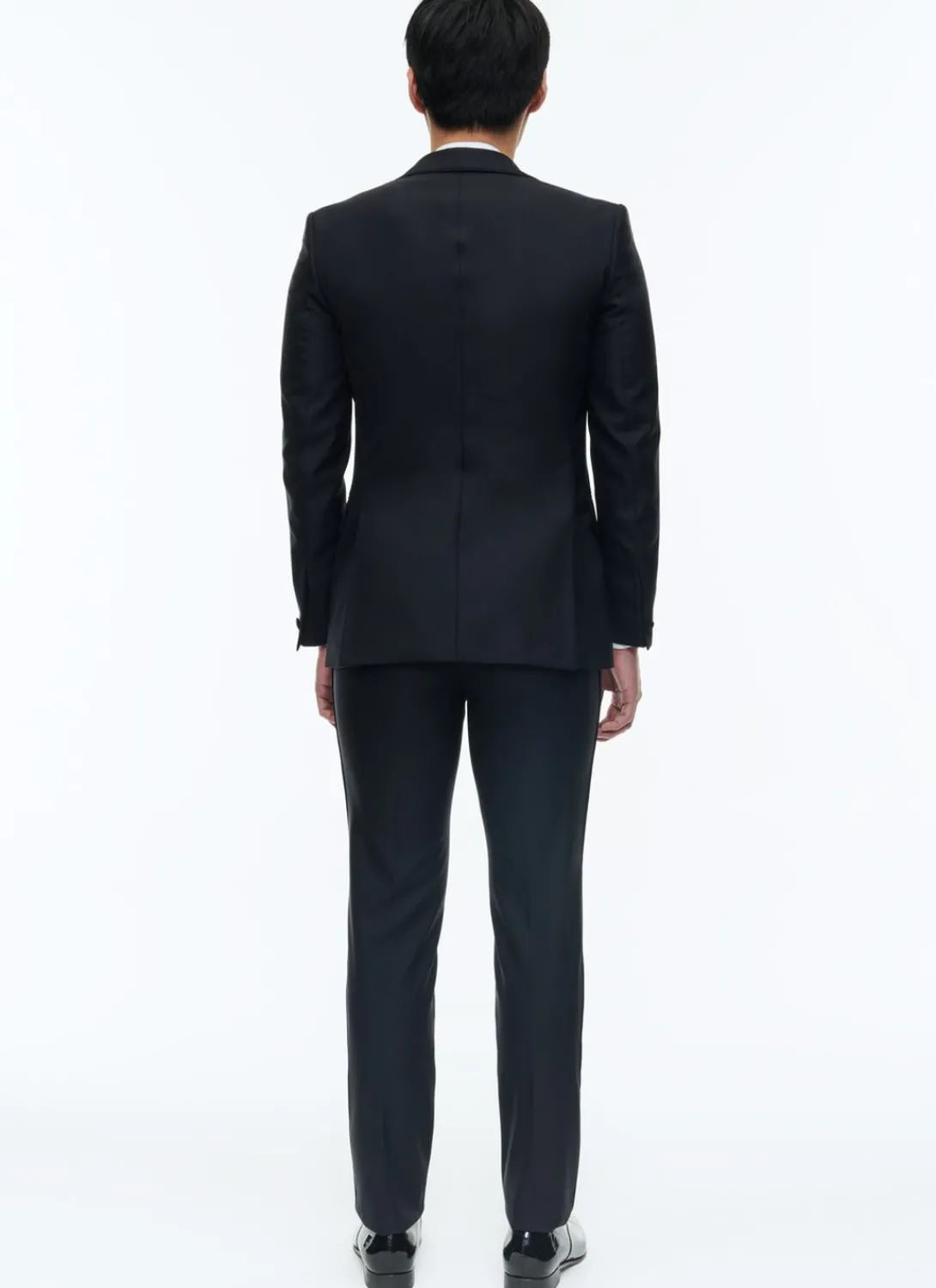 Fursac Virgin Wool Faille Fitted Tuxedo Navy Blue Discount