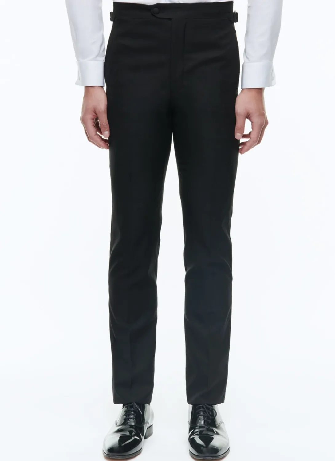 Fursac Virgin Wool Faille Tuxedo Trousers Black Hot