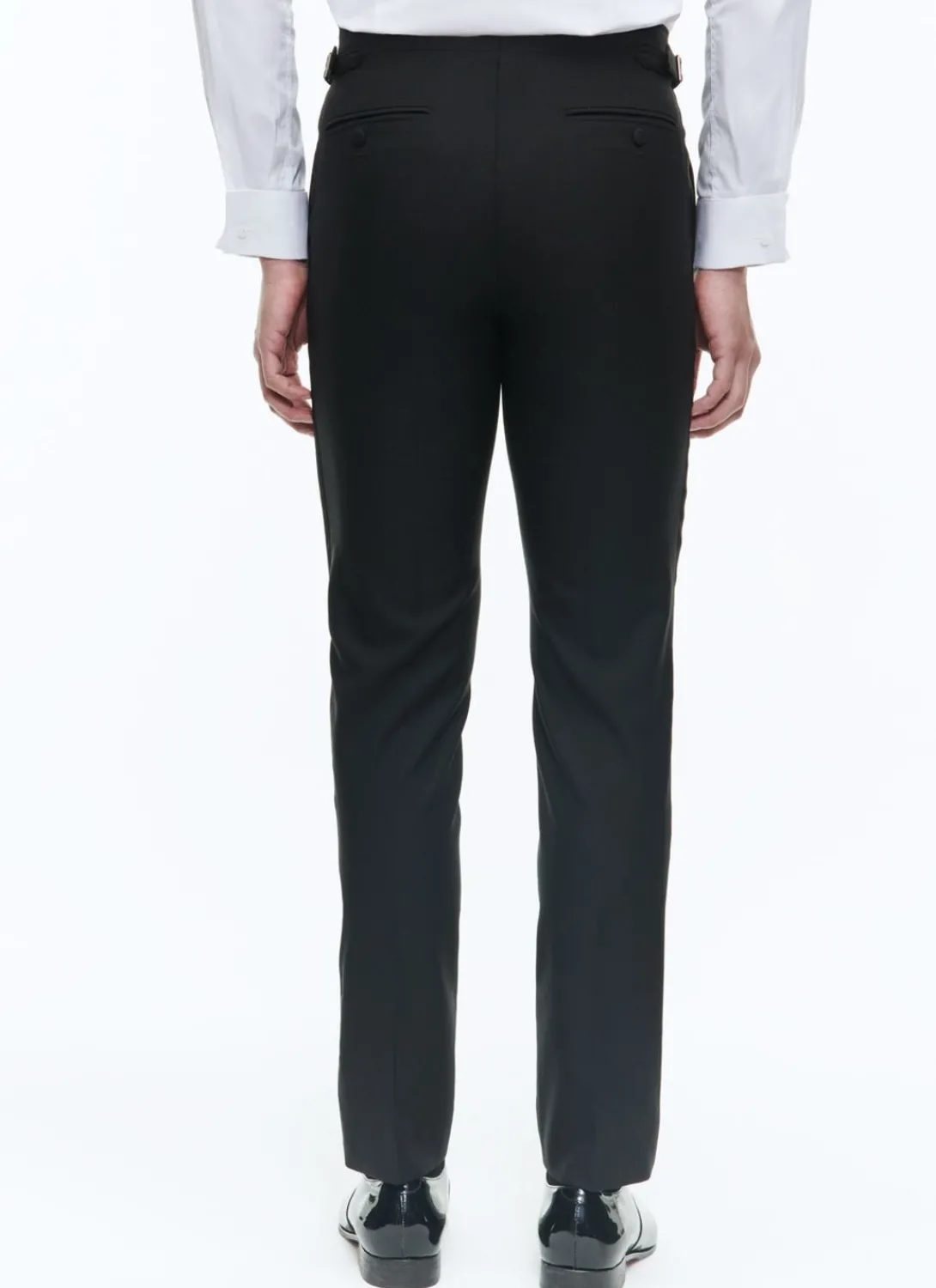 Fursac Virgin Wool Faille Tuxedo Trousers Black Hot