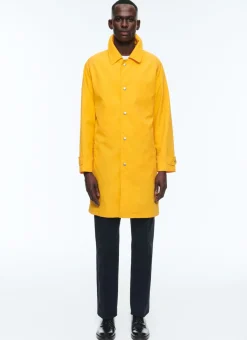 Fursac Water-Repellent Canvas Coat Yellow Outlet