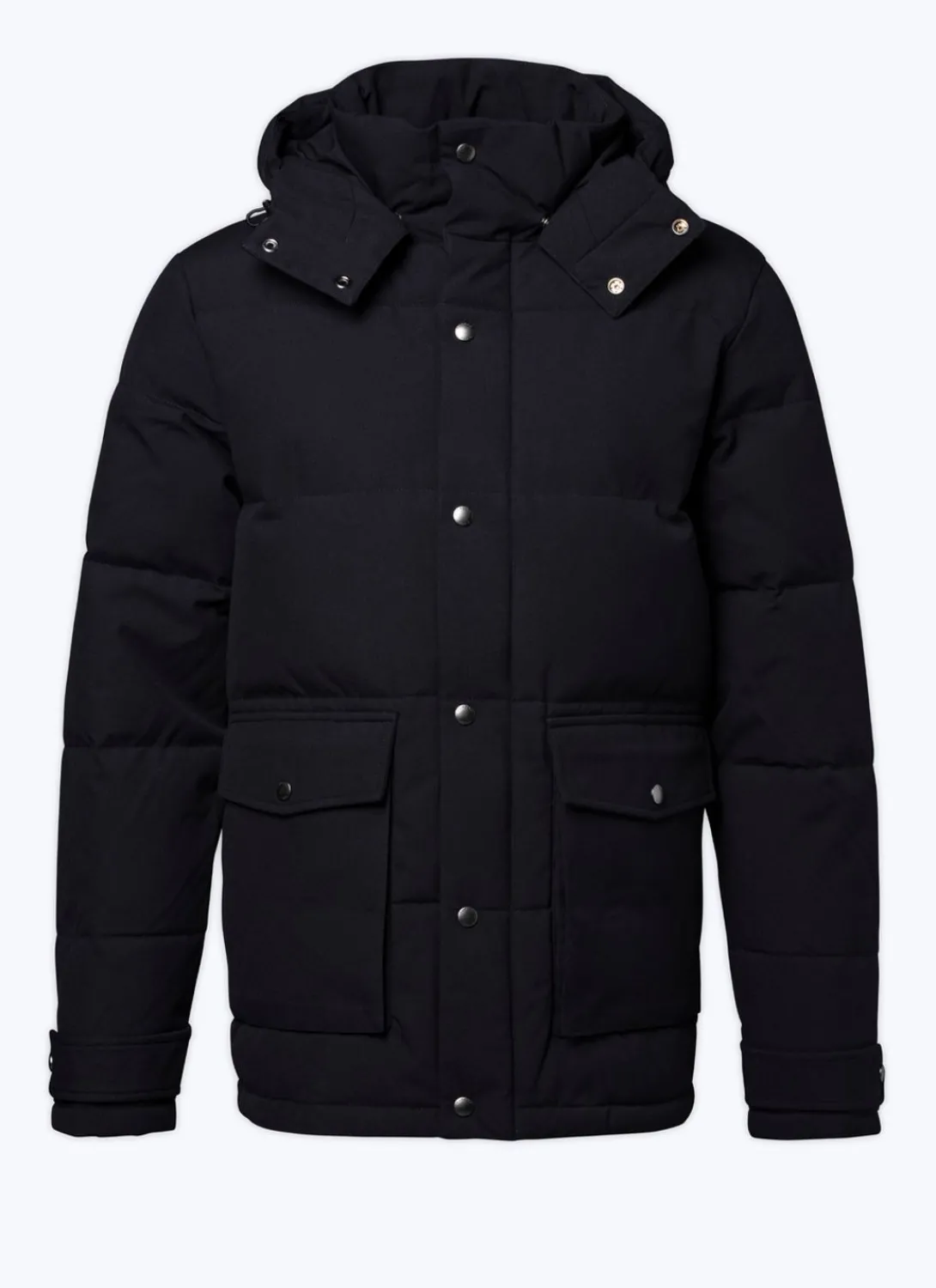 Fursac Water-Repellent Down Jacket With Hood Navy Blue Shop