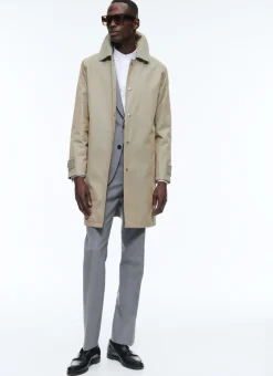 Fursac Water-Repellent Solaro Cotton Coat Egg Shell Cheap