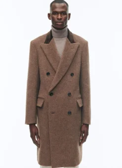 Fursac Wool And Alpaca Double-Breasted Coat Chestnut Store