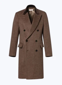 Fursac Wool And Alpaca Double-Breasted Coat Chestnut Store