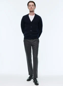 Fursac Wool And Cashmere Cardigan Navy Blue Fashion