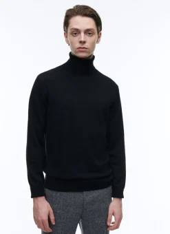 Fursac Wool And Cashmere Roll Neck Sweater Black Cheap