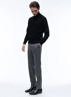 Fursac Wool And Cashmere Roll Neck Sweater Black Cheap