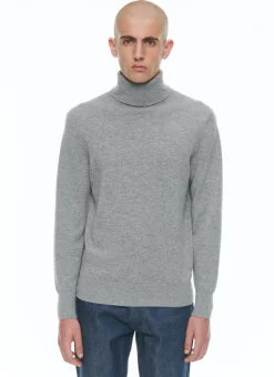 Fursac Wool And Cashmere Roll Neck Sweater Pearl Grey Online