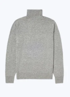 Fursac Wool And Cashmere Roll Neck Sweater Pearl Grey Online