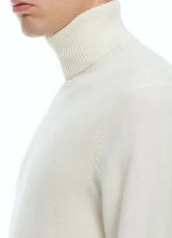 Fursac Wool And Cashmere Roll Neck Sweater Ecru Online