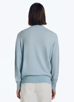 Fursac Wool And Cashmere Roll Neck Sweater Sky Blue Store