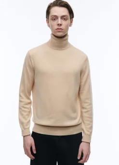Fursac Wool And Cashmere Roll Neck Sweater Beige Best Sale