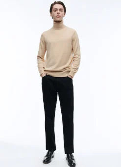 Fursac Wool And Cashmere Roll Neck Sweater Beige Best Sale