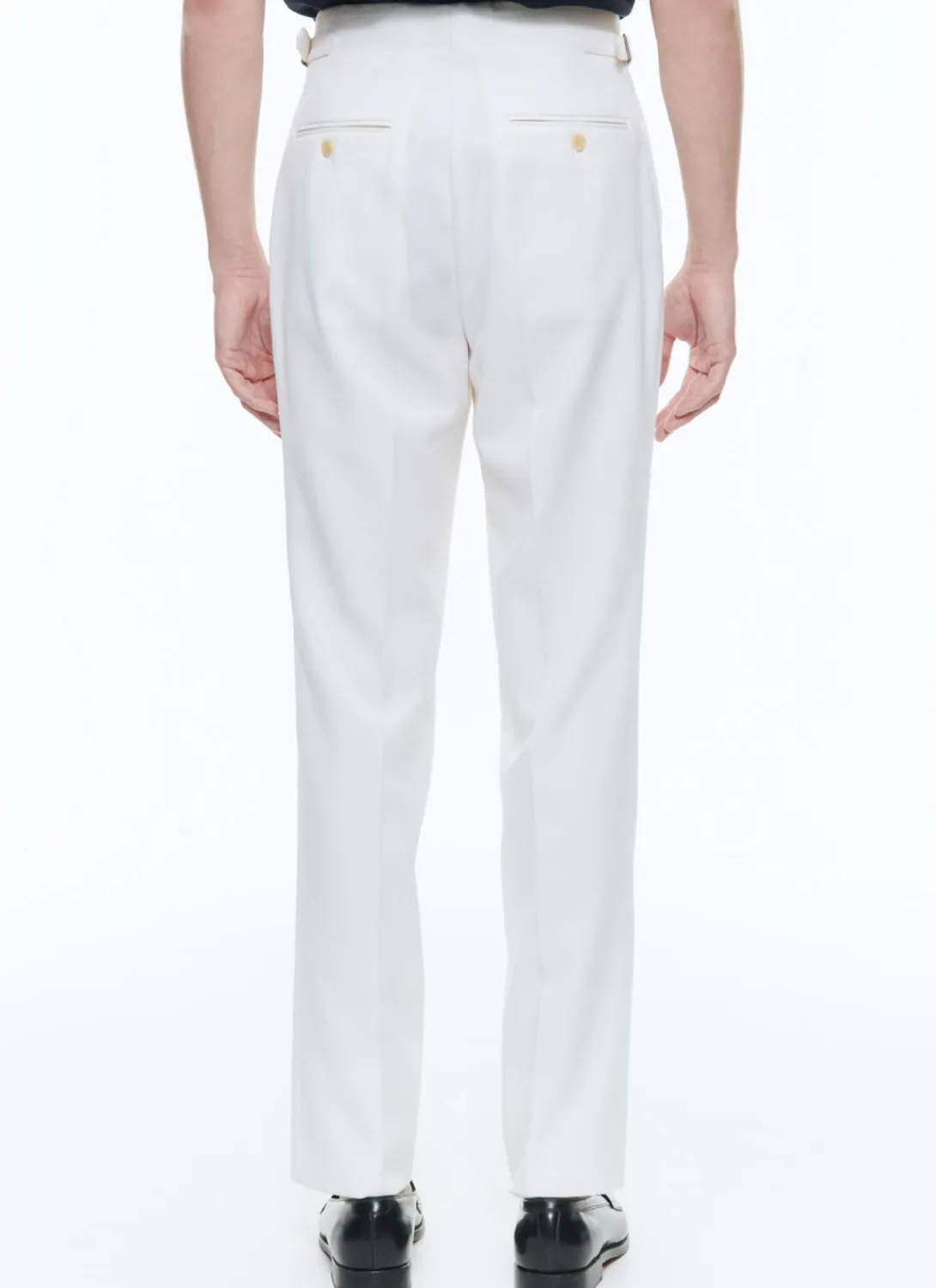 Fursac Wool And Cotton Pleated Trousers Ecru Clearance