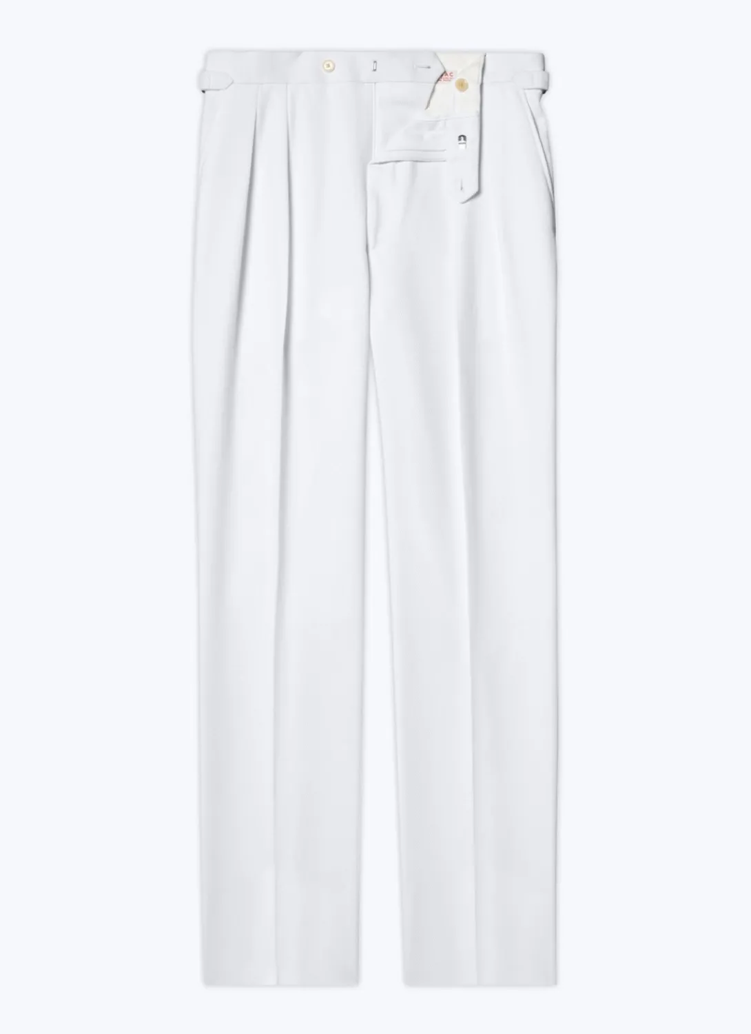 Fursac Wool And Cotton Pleated Trousers Ecru Clearance