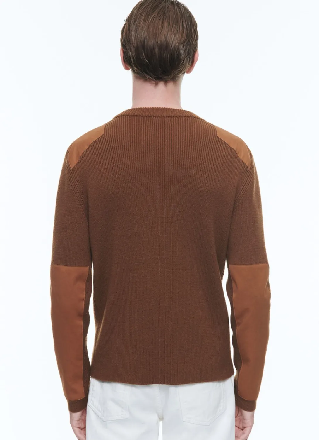 Fursac Wool And Cotton Ribbed Sweater Camel Brown Hot