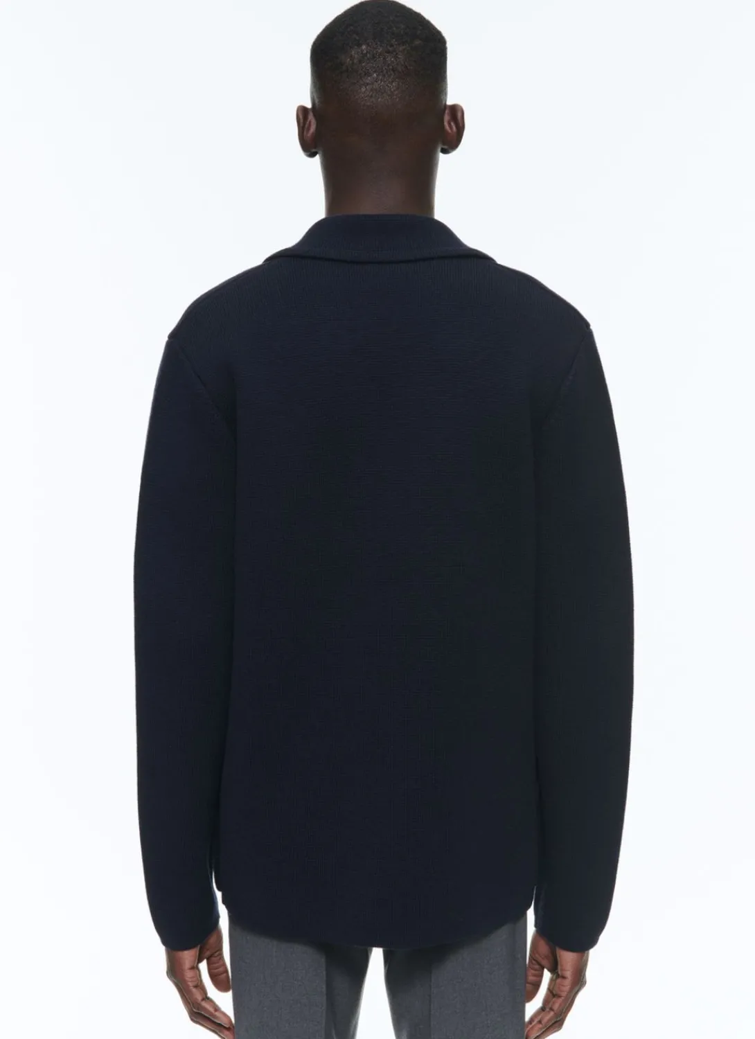 Fursac Wool And Cotton Tailored Cardigan Navy Blue Best