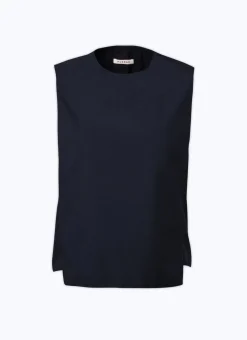 Fursac Wool And Mohair Suit Waistcoat Navy Blue Best Sale