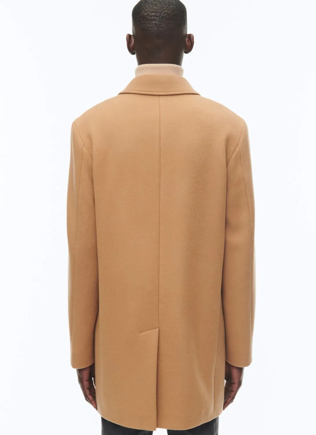 Fursac Wool Broadcloth Fitted Coat Camel Discount