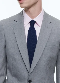 Fursac Wool Canvas Fitted Suit Grey Hot
