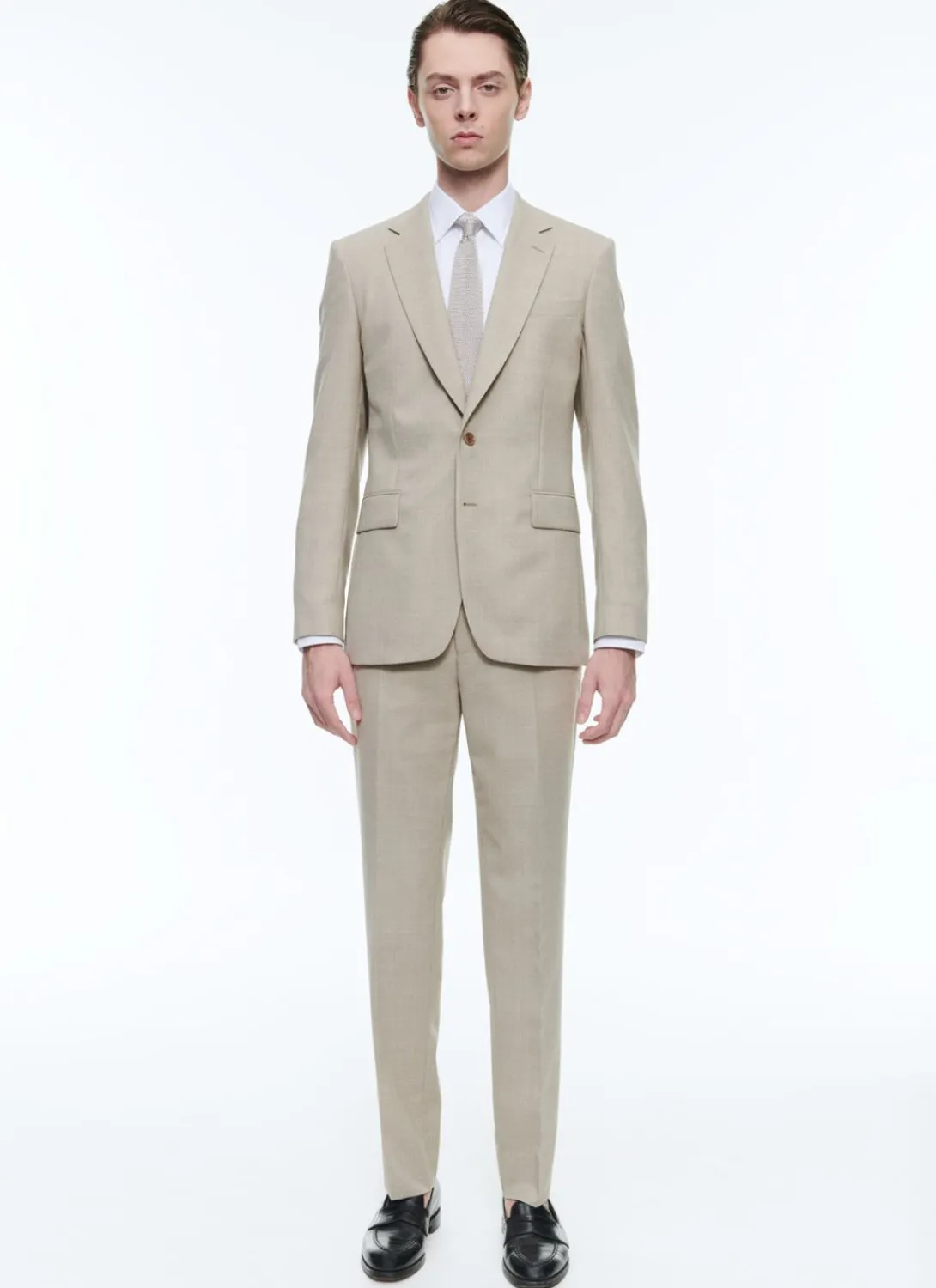 Fursac Wool Canvas Suit Beige Store