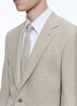 Fursac Wool Canvas Suit Beige Store