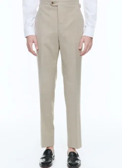 Fursac Wool Canvas Trousers Beige Sale