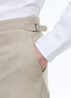 Fursac Wool Canvas Trousers Beige Sale