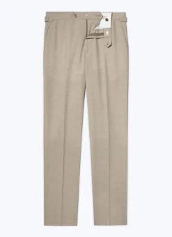Fursac Wool Canvas Trousers Beige Sale