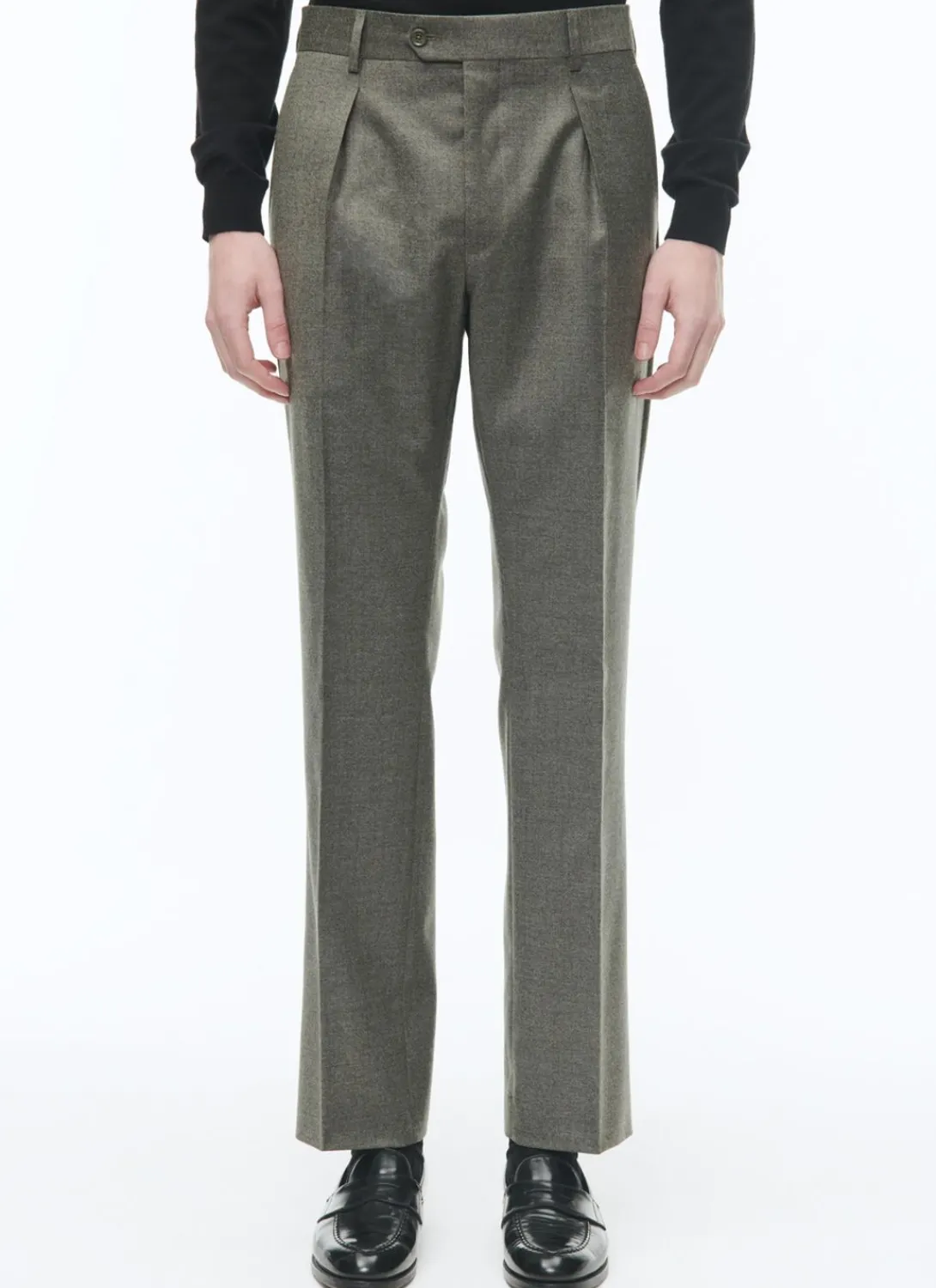Fursac Wool Collarless Double-Breasted Suit Bronze Sale