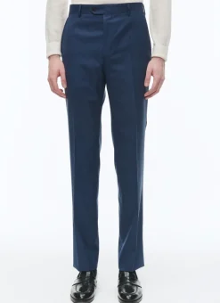 Fursac Wool Fitted Suit With Micro Design Prussian Blue - Micro Design Best