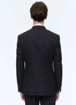 Fursac Wool Flannel Double-Breasted Suit Navy Blue New