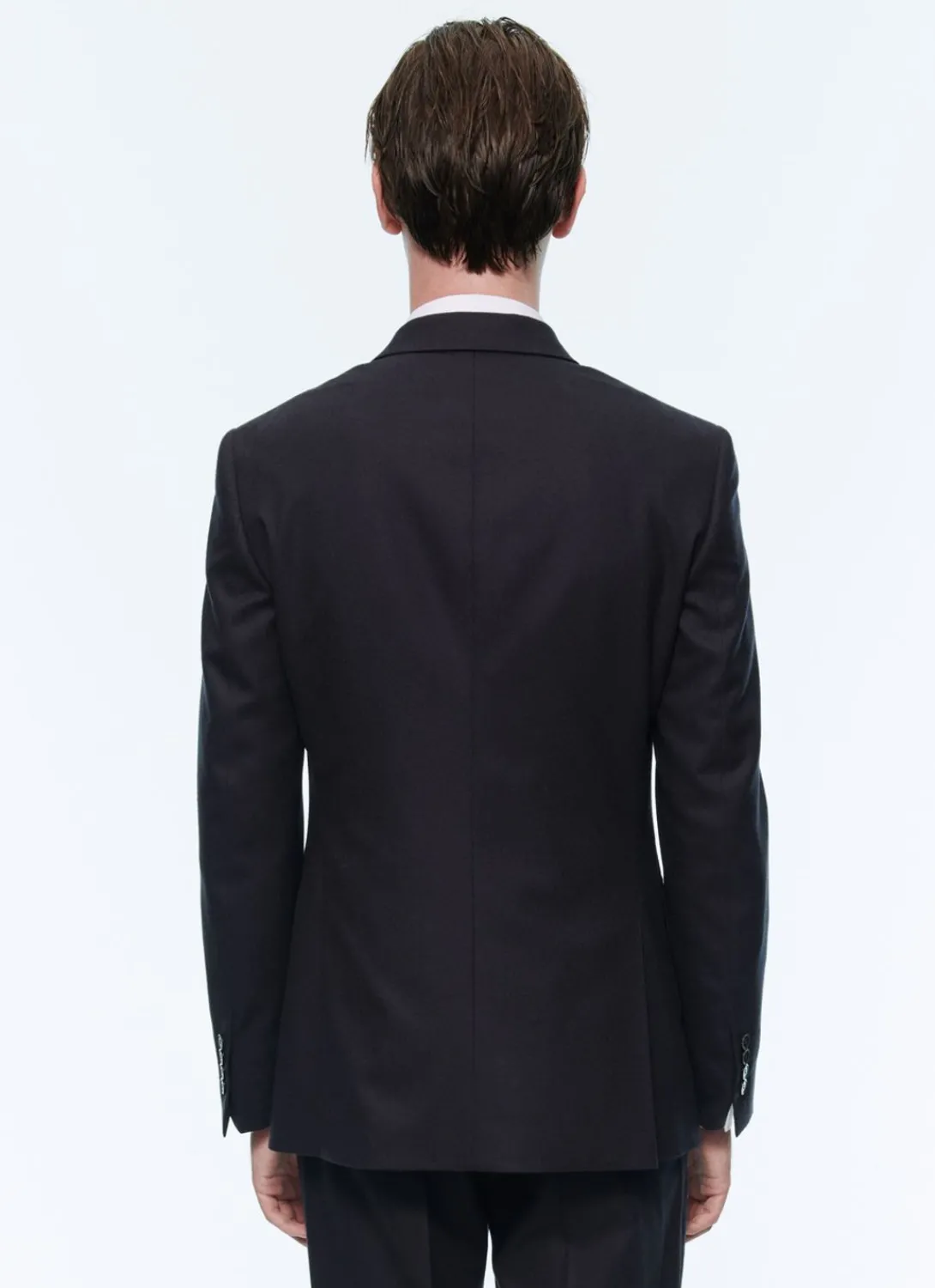 Fursac Wool Flannel Double-Breasted Suit Navy Blue New