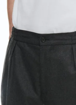 Fursac Wool Flannel Elasticated Trousers Grey Cheap