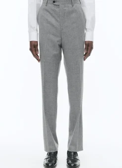 Fursac Wool Flannel Fitted Suit Light Grey Store